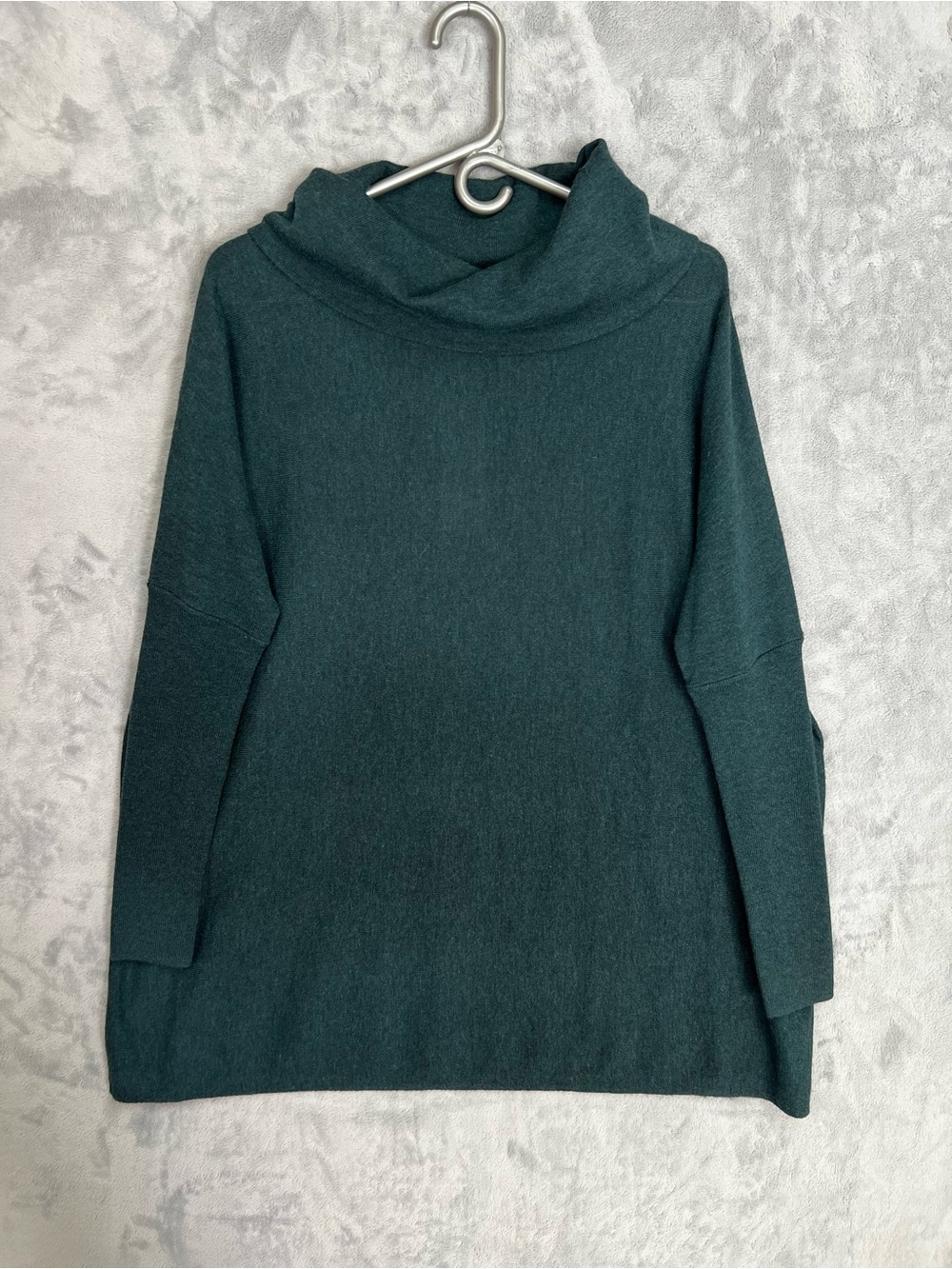 Smartwool Edgewood Poncho Sweater Cowl Neck Merino Wool Blend Green Small